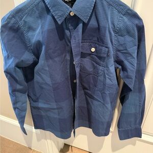 GAP Kids Navy Checkered Shirt